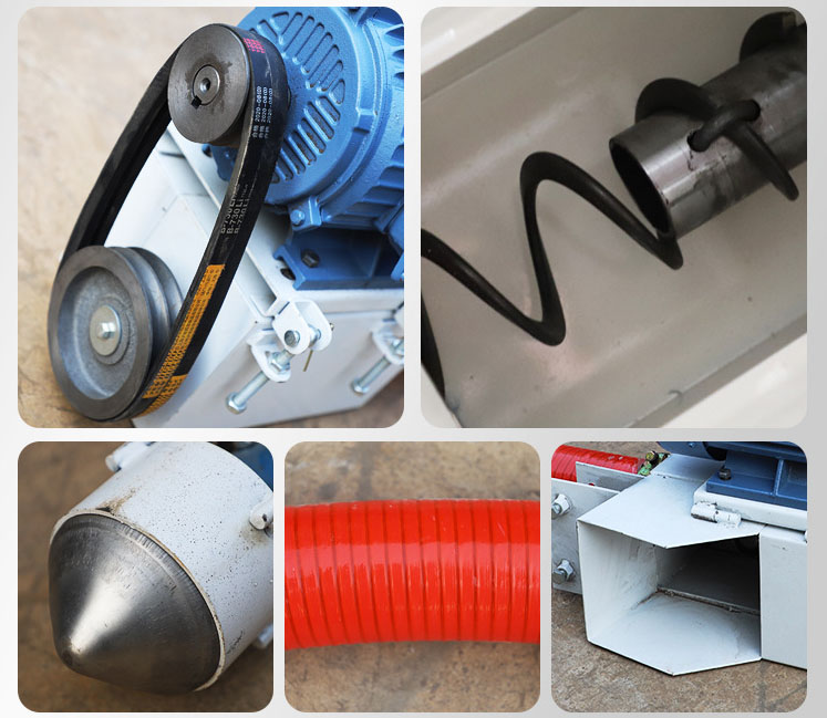 吸沙機(jī)器驅(qū)動(dòng)裝置由：螺旋，進(jìn)料口，減速帶等